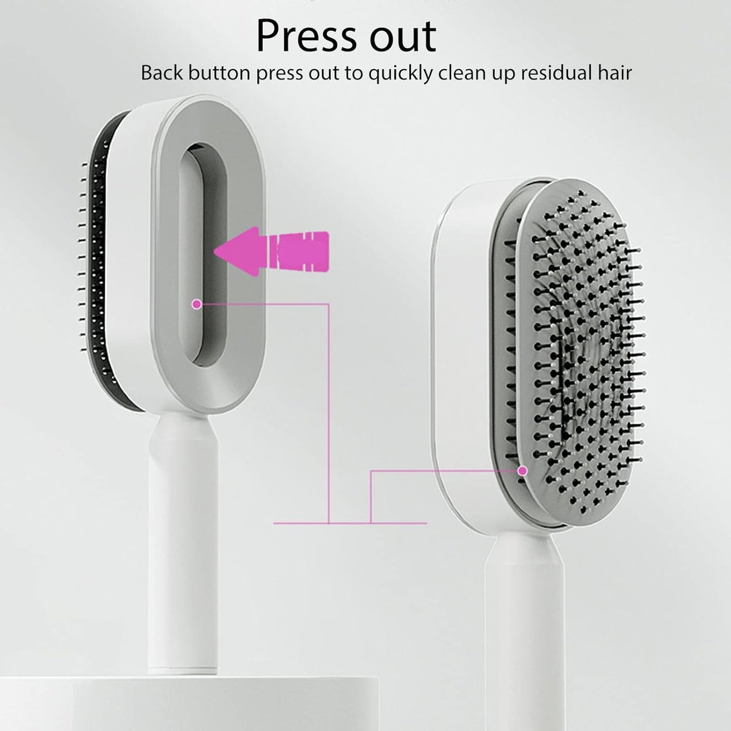 Self Cleaning Hair Brush,3D Air Cushion Cushion Massager Brush Air Cushion Hair Brush Self Cleaning