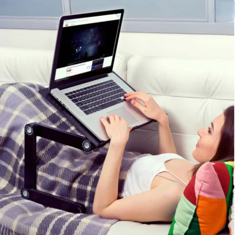 Adjustable Vented Laptop Stand - Foldable Desk for Office-3