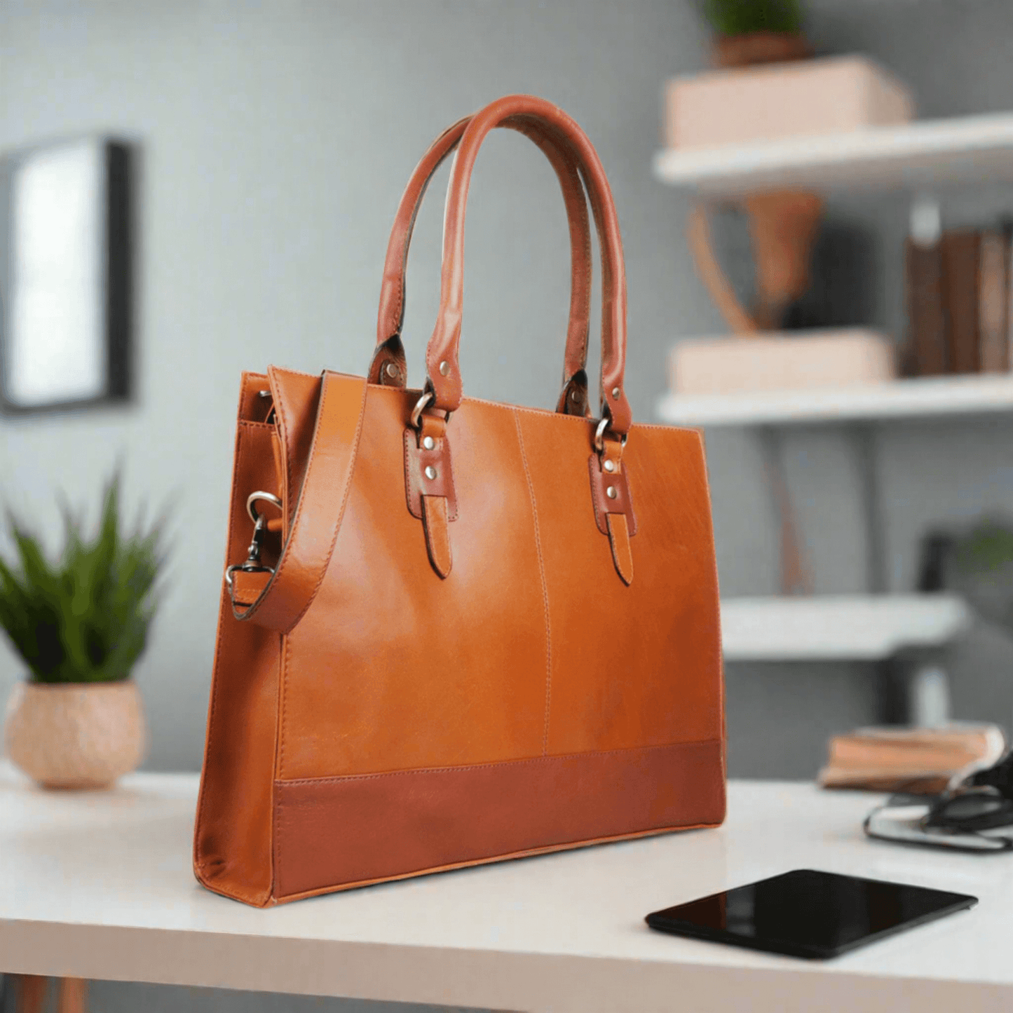 The Signature 17" Bag, Tan-3