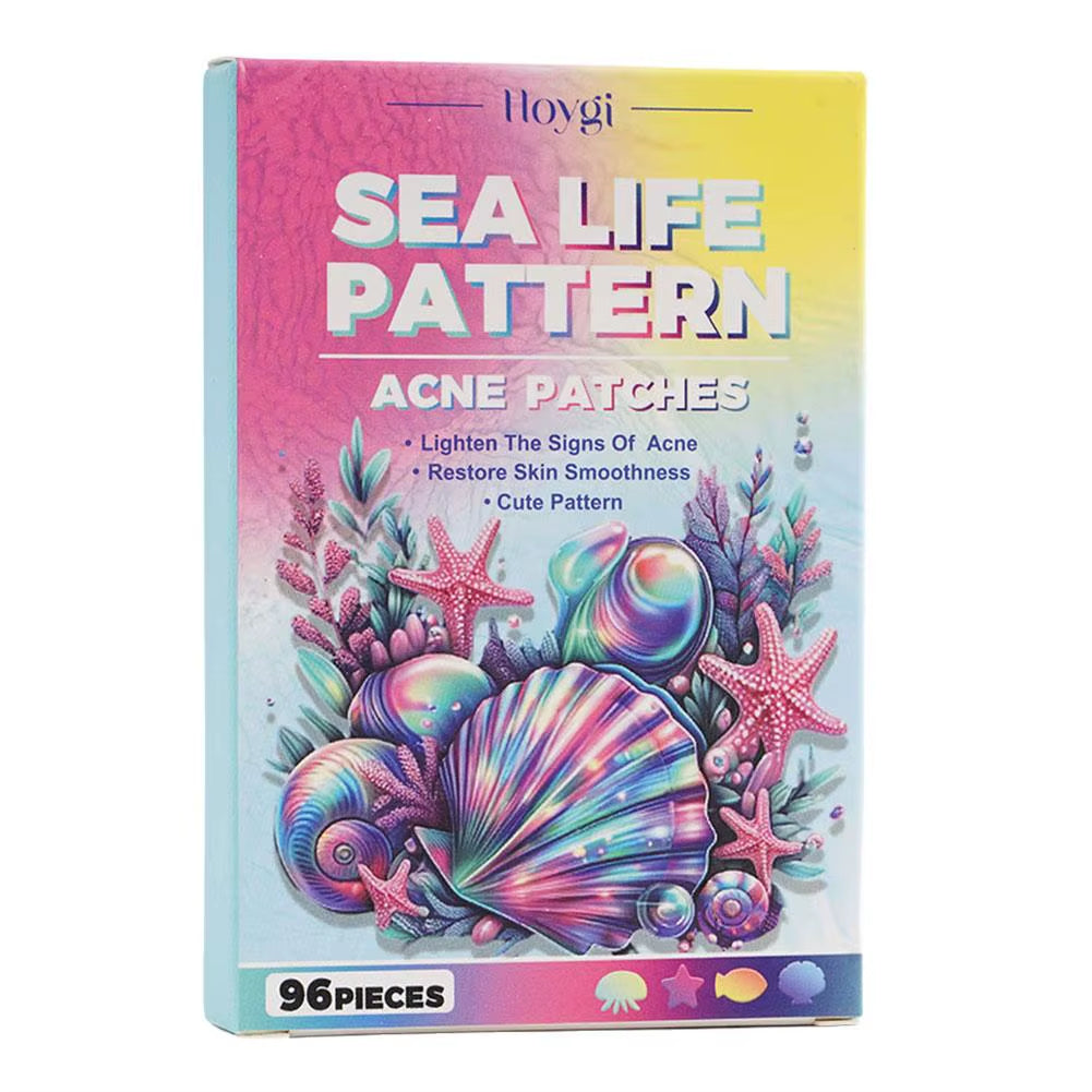96Pcs Pimple Patches Cute, Ocean Series Shapes Pimple Patches for Face, Contains Salicylic Acid Tea Tree Oil