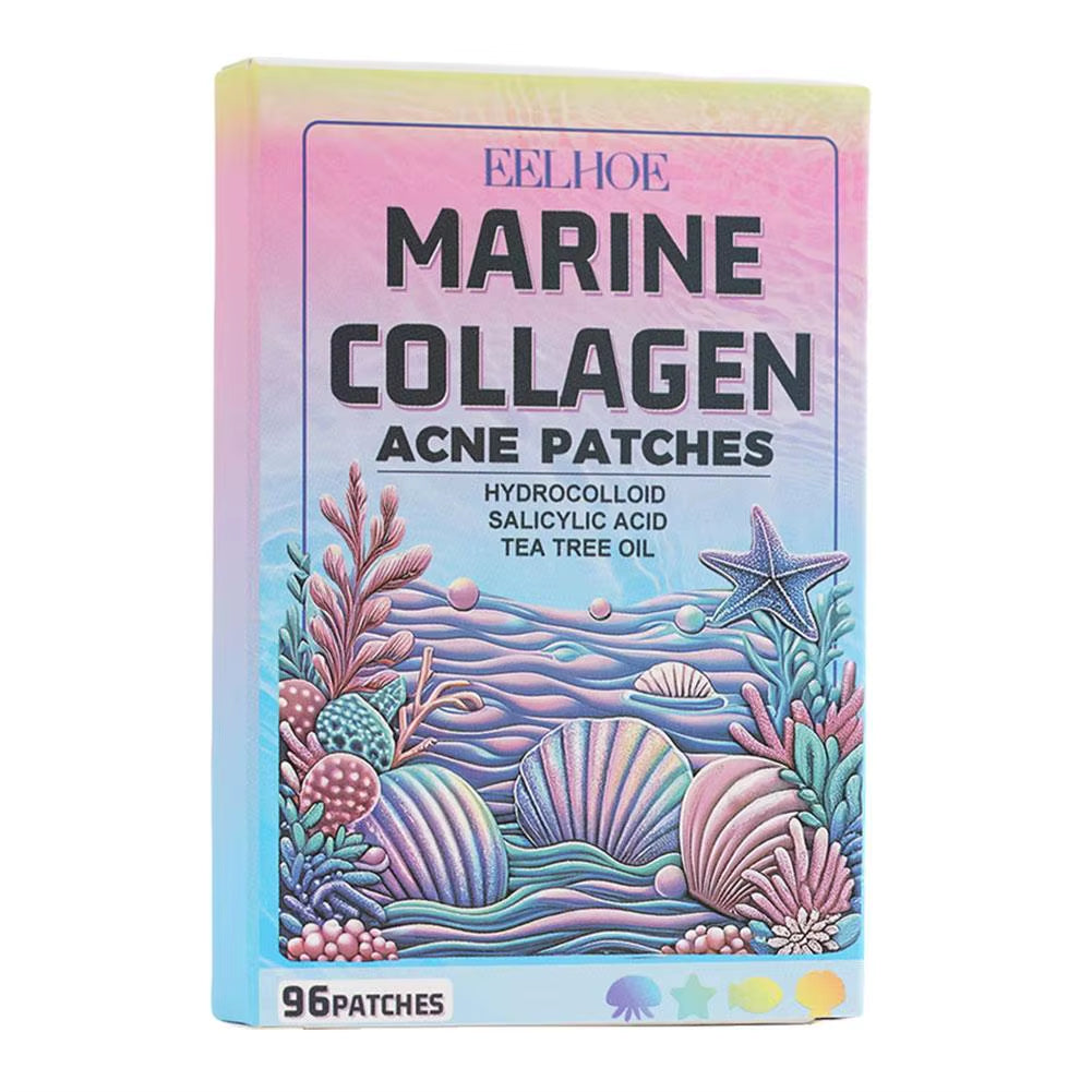 96Pcs Pimple Patches Cute, Ocean Series Shapes Pimple Patches for Face, Contains Salicylic Acid Tea Tree Oil