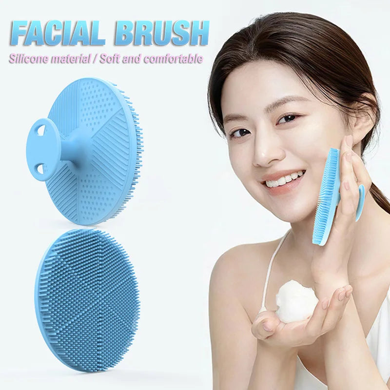 Silicone Facial Cleansing Brush Mini Facial Deep Cleansing Shaving Massage Facial Brush Face Washing Brush Men and Women