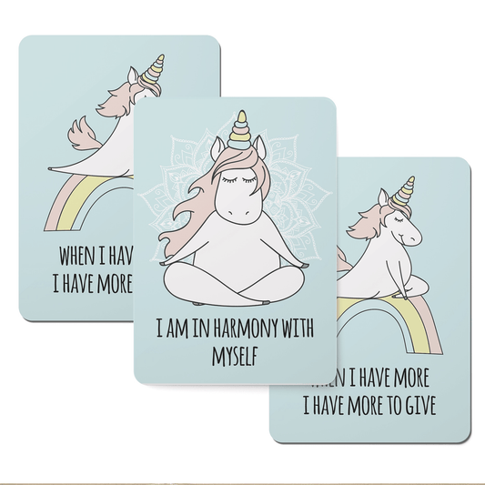 Yoga Unicorn Affirmation Cards - Set of 20-0